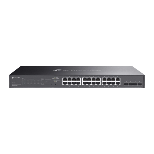מתג רשת TP-Link 24 יציאות PoE+ עם 4 יציאות SFP, 250W, באחריות יבואן רשמי