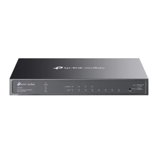 מתג מנוהל TP-Link JetStream 8 יציאות Gigabit PoE+ 4 יציאות 62W באחריות יבואן רשמי 3 שנים