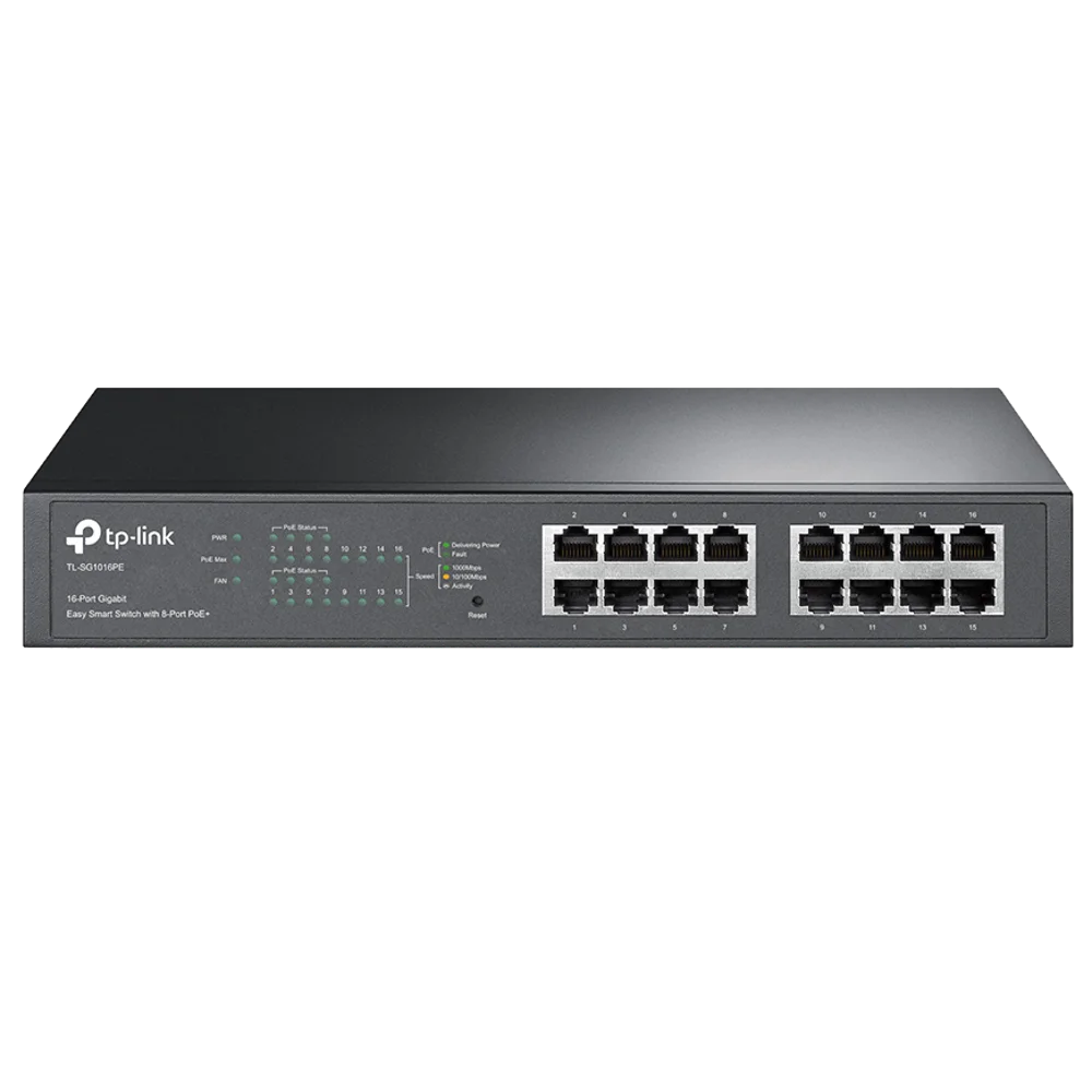 מתג רשת POE+ 16 פורטים 8+8 110W באחריות יבואן רשמי – תמונה 2