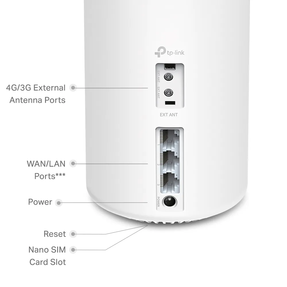 Deco X20-4G+ AX1800 WiFi 6 Gateway מבית TP-LINK