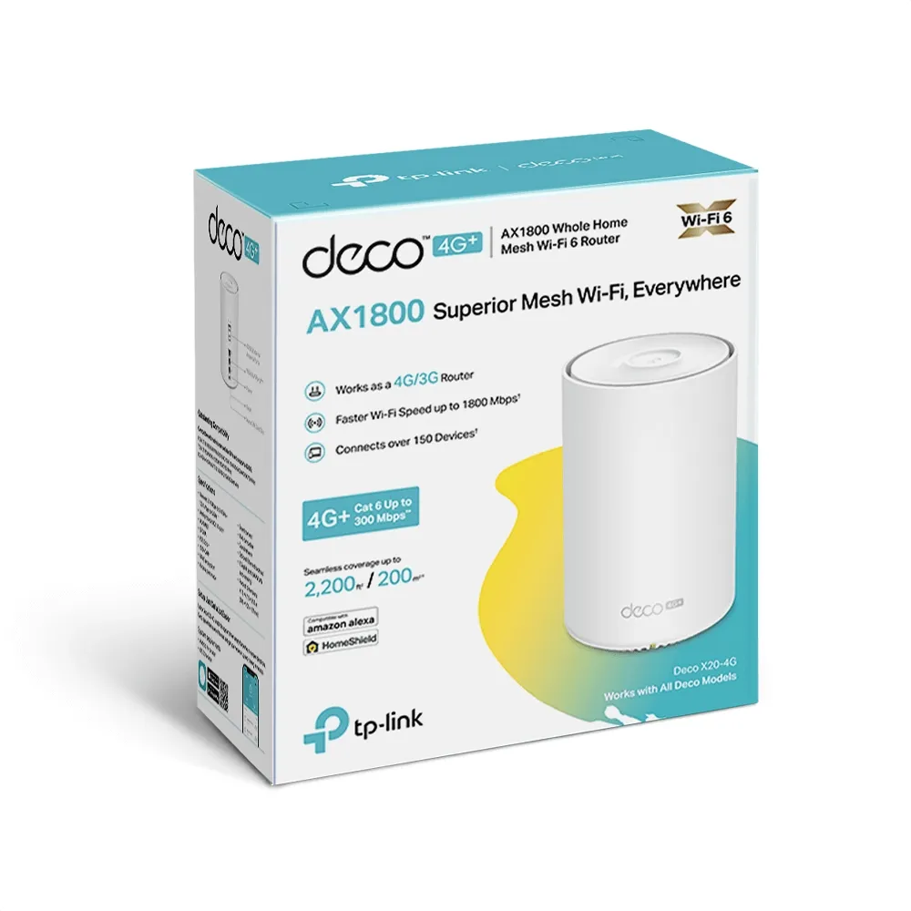 Deco X20-4G+ AX1800 WiFi 6 Gateway מבית TP-LINK – תמונה 3