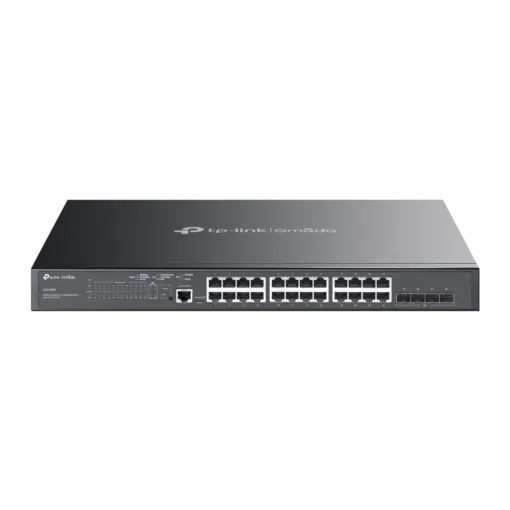 מתג רשת מנוהל Omada 24 פורטים PoE+ גיגה-ביט 384W עם 4 יציאות SFP באחריות יבואן רשמי