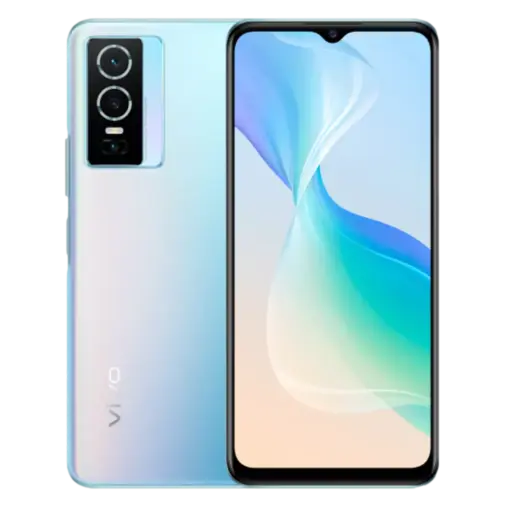 סמארטפון Y76 5G vivo בצבע זוהר קוסמי (תכלת)