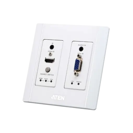 ATEN HDMI & VGA HDBaseT Transmitter with EU Wall Plate VE2812AEUT