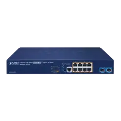 מתג ניהולי +PLANET GS-6320-8P2X L3 8×Gigabit PoE‎ + ‎2×10G SFP