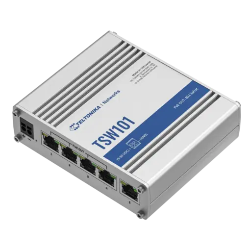 מתג תעשייתי‏‎ TSW101 POE+ ‎מבית TELTONIKA