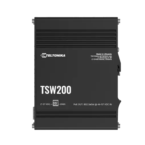 מתג תעשייתי‏TSW200 POE+ ‎ מבית TELTONIKA