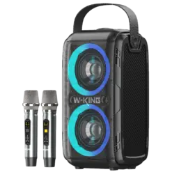 רמקול בידורית T9II ו-2 מיקרופונים מבית W-KING