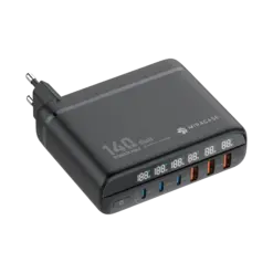 מטען קיר עוצמתי 140W עם 6 יציאות טעינה דגם  MWC140W מבית Miracase