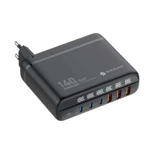 מטען קיר עוצמתי 140W עם 6 יציאות טעינה דגם  MWC140W מבית Miracase