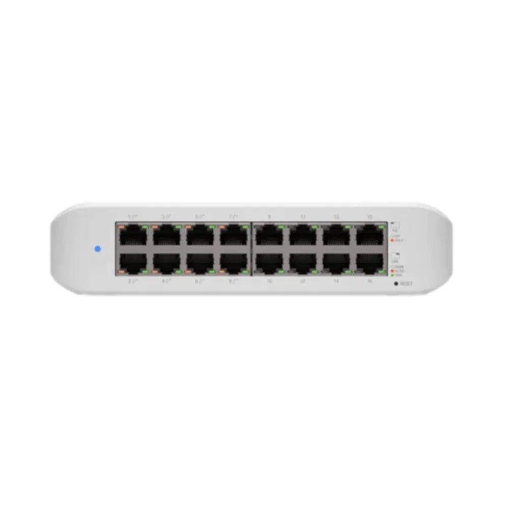 מתג רשת UBIQUITI USW-16-POE 16 יציאות גיגה POE 42W באחריות יבואן רשמי – תמונה 3