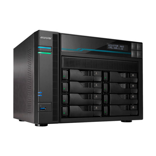 ASUSTOR 8Bay NAS,Intel ATOM C3538 Quad-Core, 8GB DDR4, 10 GbE x 2, 2.5 GbE x 2, USB 3.2 Gen 1 x 2 M.2 Slots