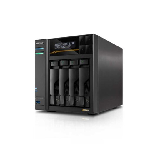 Asustor Lockerstor 4 Gen3 4 Bay NAS, Quad-Core 2.3GHz CPU, Dual USB 4 Ports, Dual 10GbE Ports, Dual