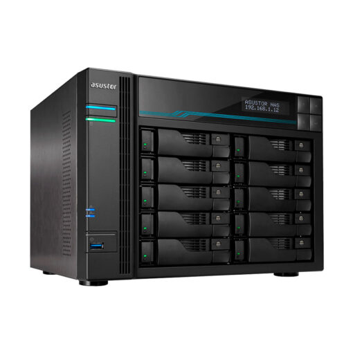 ASUSTOR 10Bay NAS, Intel 9th Xeon E-2224, 8GB DDR4 ECC SODIMM, 2.5GbE x3, 10GbE x1, M.2 Drive Slots x 2