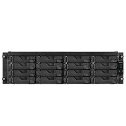 Alternative view of ASUSTOR 16 Bay NAS, Intel 9th Xeon E-2224, 8GB DDR4 ECC UDIMM, GbE x4, M.2 Drive Slots. 5 years warranty