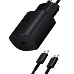 מטען וכבל USB סמסונג Type C 25W מהיר באחריות יבואן רשמי