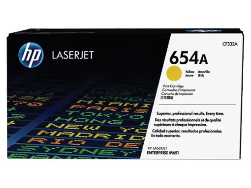 טונר HP צהוב 654A לליזר CF332A M651