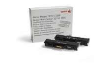 אריזת זוג ל- Xerox 3020 3025 Std-Capacity Print Cartridge