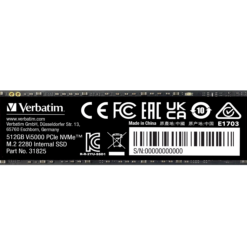 VERBATIM VI5000 PCIE4 NVME M.2 SSD 512GB