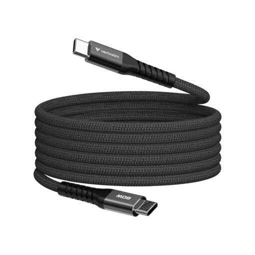 VERBATIM SYNC&CHARGE USB C TO USB C 100W MAGNETIC 1.2M-BLACK