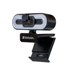 Verbatim AWC-02 Full HD 1080p Autofocus Webcam with Microphone and Light