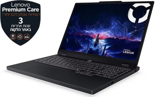 מחשב נייד גיימינג Lenovo Legion 5 15IRX10 – מעבד Core i7-14700HX – זכרון 32GB – כונן 1TB SSD – מ.גרפי RTX 5060 – מסך 15.1 OLED 165Hz