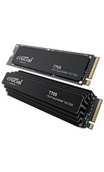 Crucial SSD T705 2TB PCIe Gen5 NVMe M.2 with heatsink