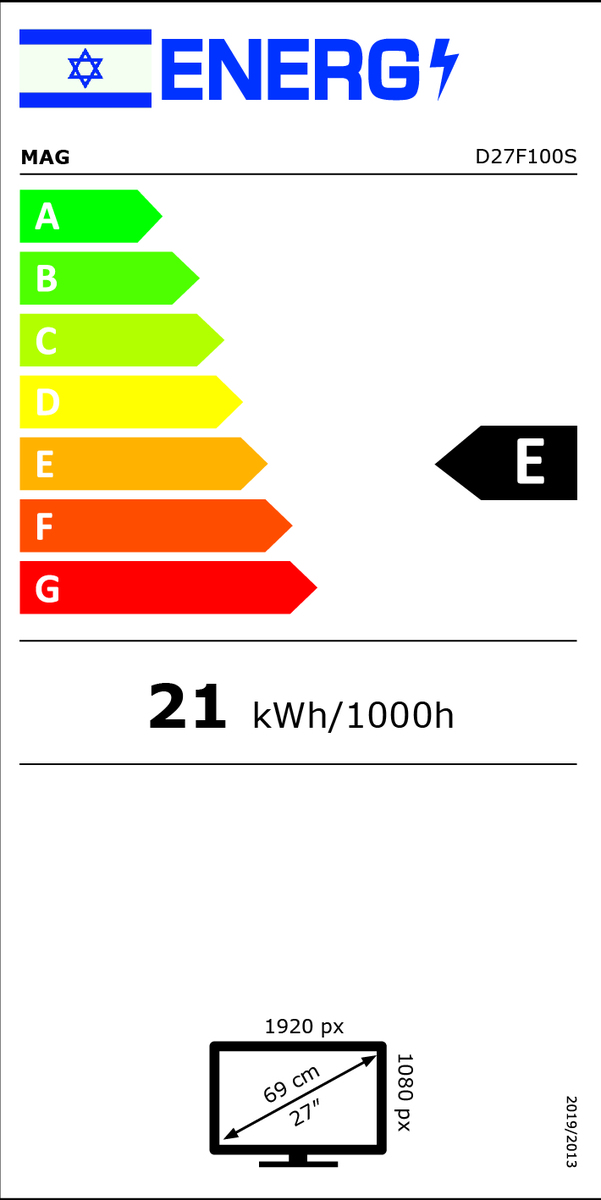 MAG 27 Flat Led Monitor, 100Hz D27F100S – תמונה 7