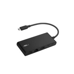 Alternative view of ASUS DC201 Dual 4K USB-C Dock   Type-C (output 96W)   Type-C port (in 100W)   USB 3.2   RJ-45   HDMI
