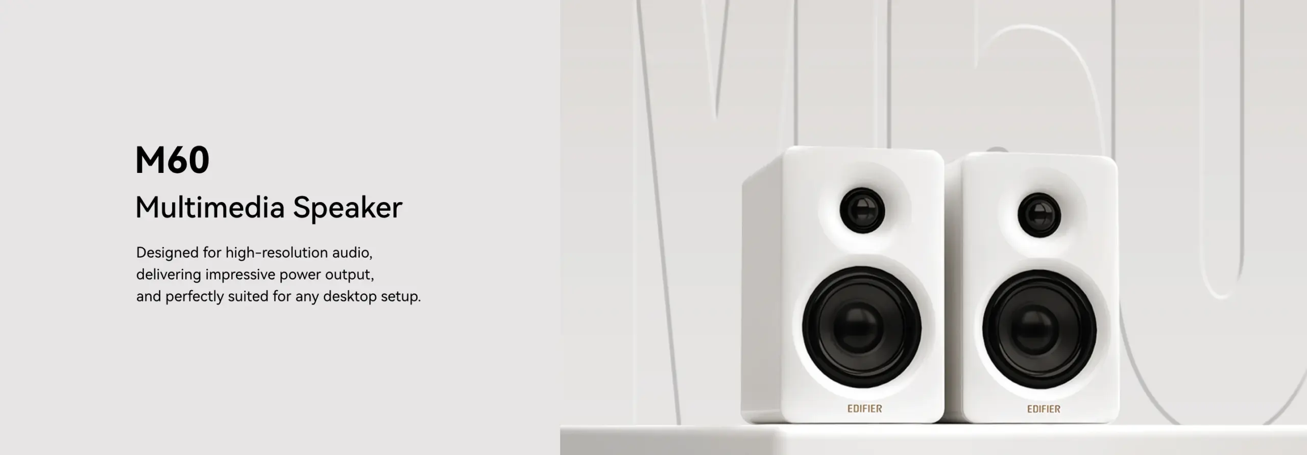 EDIFIER M60 - DT Bluetooth Bookshelf Speaker HiRes (white) – תמונה 4