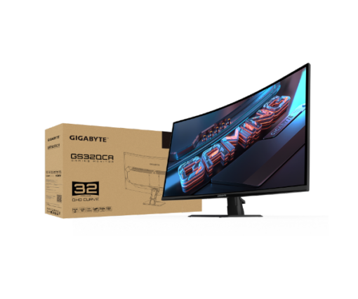 מסך קעור Gigabyte GS32QCA SS VA 1ms 2K QHD 180Hz FreeSync Tilt