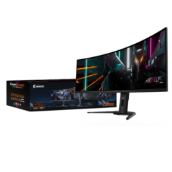 מסך AORUS CO49DQ Ultra-Wide DQHD OLED 0.03ms 144Hz KVM HDR