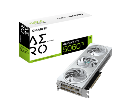 כרטיס מסך Gigabyte GeForce RTX 5060 Ti AERO OC 8GB White