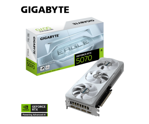 כ.מסך GIGABYTE GeForce RTX 5070 EAGLE OC ICE SFF 12G