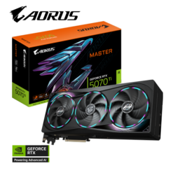 כרטיס מסך GIGABYTE AORUS GeForce RTX 5070 Ti MASTER 16G