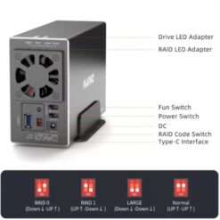 Alternative view of מארז חיצוני  ל-2 דיסקים MAIVO HDD 3.5 DUAL BAY USB3.2 RAID