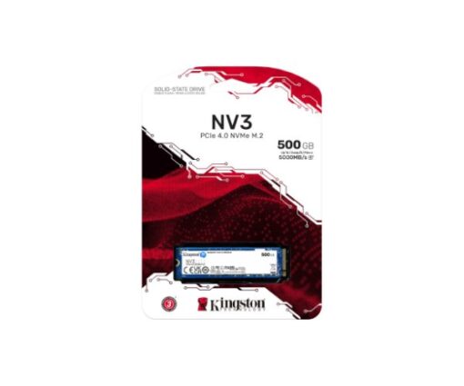 דיסק פנימי Kingston NV3 500GB NVME GEN 4.0 M.2 2280 5000 3000Mb s