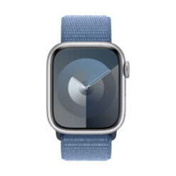 Alternative view of Apple Watch Series 9 GPS 41mm Aluminium Case with Sport Loop - Apple Watch Series 9 GPS 41mm Silver Aluminium Case with Winter Blue Sport Loop