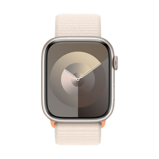 Apple Watch Series 9 GPS 41mm Aluminium Case with Sport Loop - Apple Watch Series 9 GPS 41mm Silver Aluminium Case with Winter Blue Sport Loop