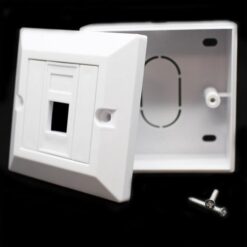 Alternative view of קופסא עם יציאה אחת ללא שקע RJ-45 Deep plastic box Cat6