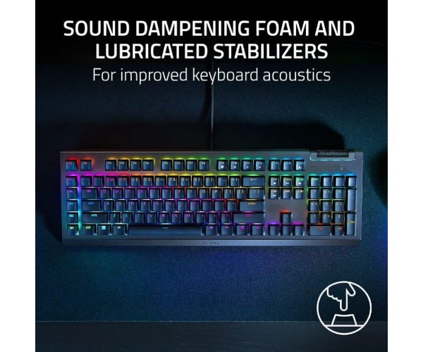 מקלדת גיימינג RAZER BlackWidow V4 X Green Mechanical Switch – תמונה 3