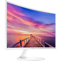 מסך קעור לבן Samsung C27F391FHR FHD VA HDMI VGA 4ms