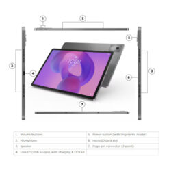 טאבלט לנובו Idea Tab Pro 12.7 אינץ' 256GB WIFI 8GB RAM מעבד MediaTek Dimensity 8300 מסך 3K 144Hz באחריות יבואן רשמי 3 שנים