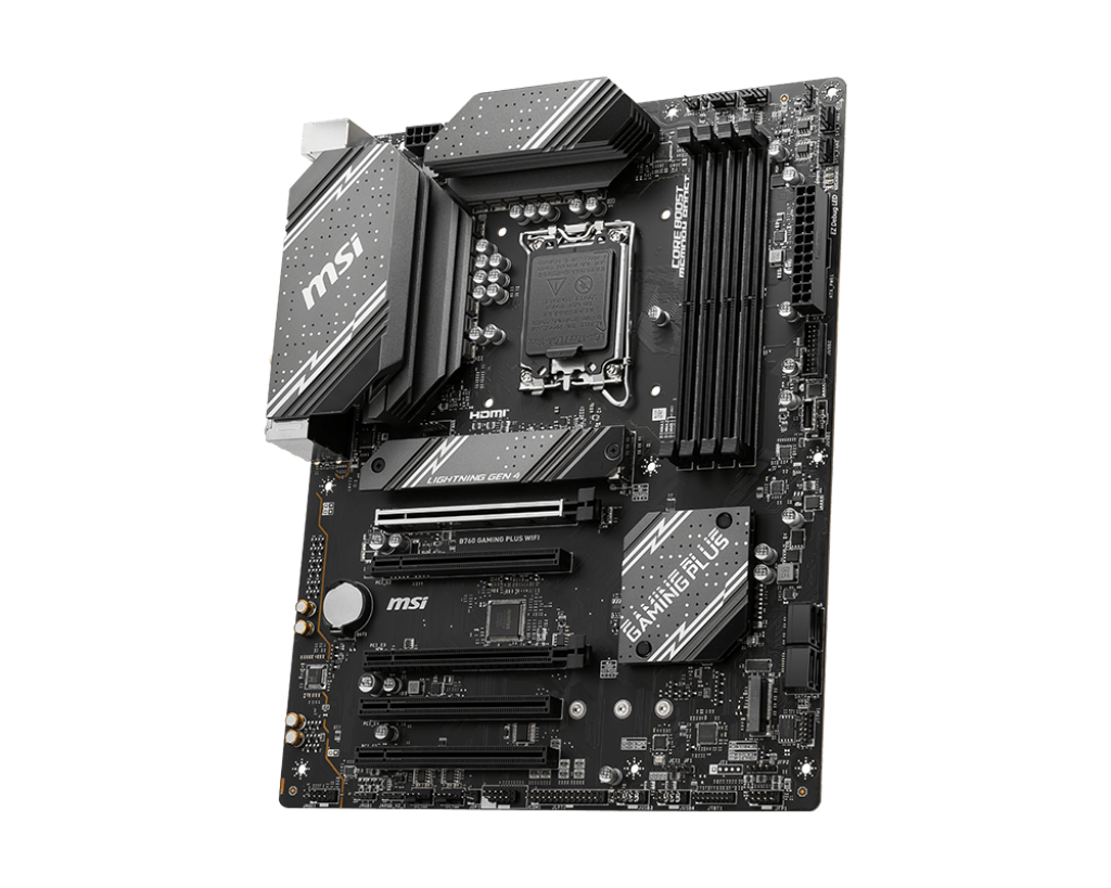 לוח אם MSI B760 GAMING PLUS WIFI Intel LGA1700 DDR5 6800MHz 192GB 2xM.2 2.5Gbps WiFi 6E באחריות יבואן רשמי – תמונה 2