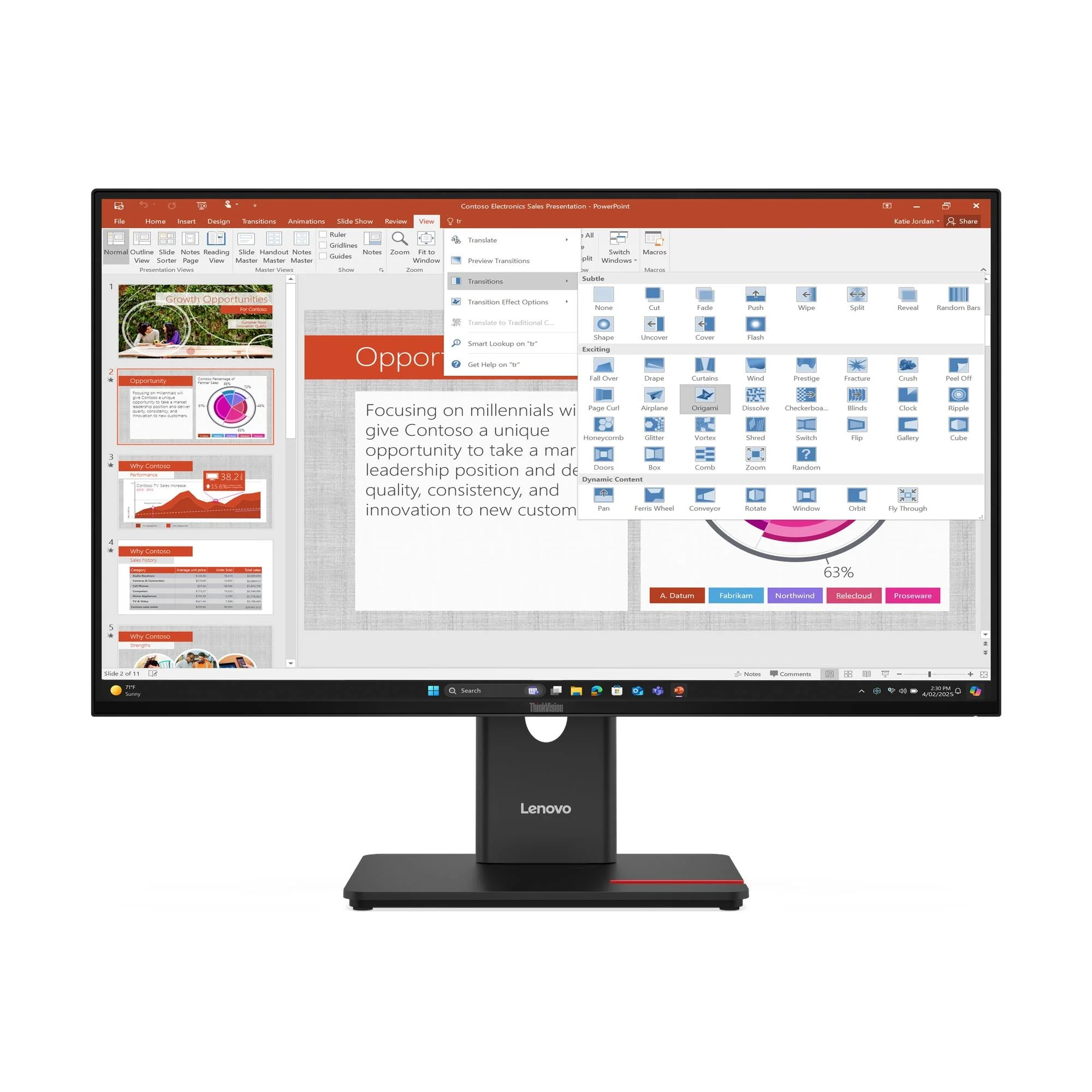 LENOVO T27-40 Monitor 27|IPS|120Hz – תמונה 5