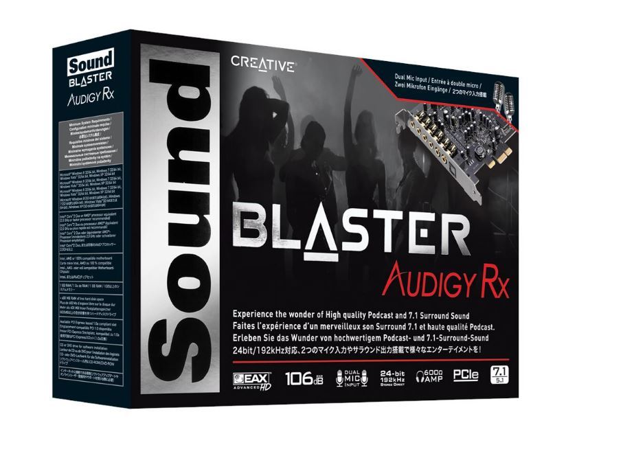 כרטיס קול פנימי Creative Sound Blaster Audigy Rx – 7.1 ערוצים, PCIe, 24-bit/192kHz – תמונה 3