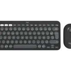סט מקלדת ועכבר אלחוטי Logitech Pebble 2 COMBO K380S M350S Bluetooth גרפיט, 36 חודשי סוללה, באחריות יבואן רשמי