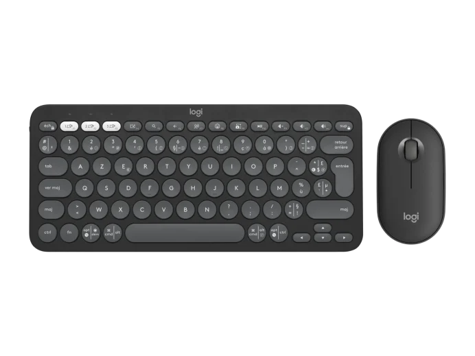 סט מקלדת ועכבר אלחוטי Logitech Pebble 2 COMBO K380S M350S Bluetooth גרפיט, 36 חודשי סוללה, באחריות יבואן רשמי
