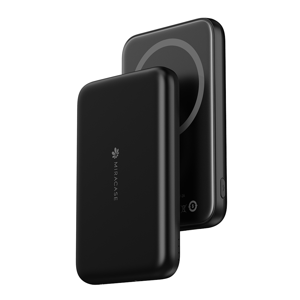 סוללת גיבוי אלחוטית Miracase MagSafe – קיבולת 5,000mAh – טעינה אלחוטית מהירה – צבע שחור