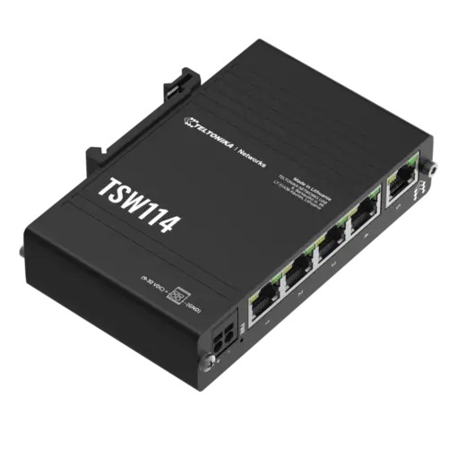 מתג תעשייתי TELTONIKA TSW114 5 פורטים 1Gbps באחריות יבואן רשמי